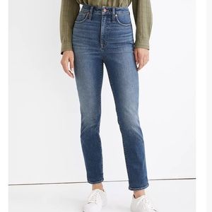 Madewell Stovepipe jeans.
